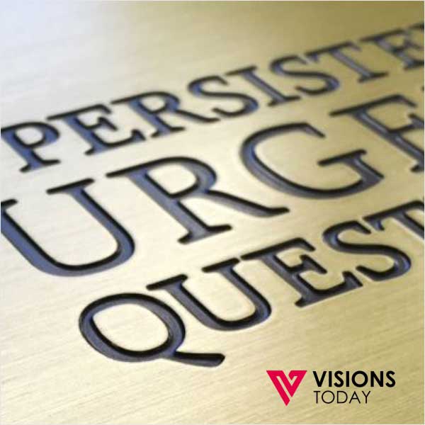 Visions offers engraved name signs in Colombo, Sri Lanka. We make wide range of name signs with engraving for any type of signage and branding requirements.
