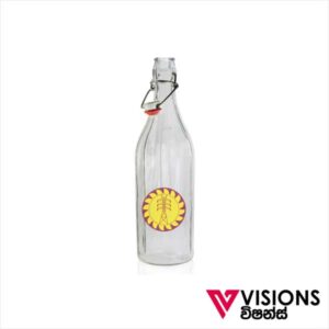 Round Glass Bottle Printing 1L in Sri Lanka