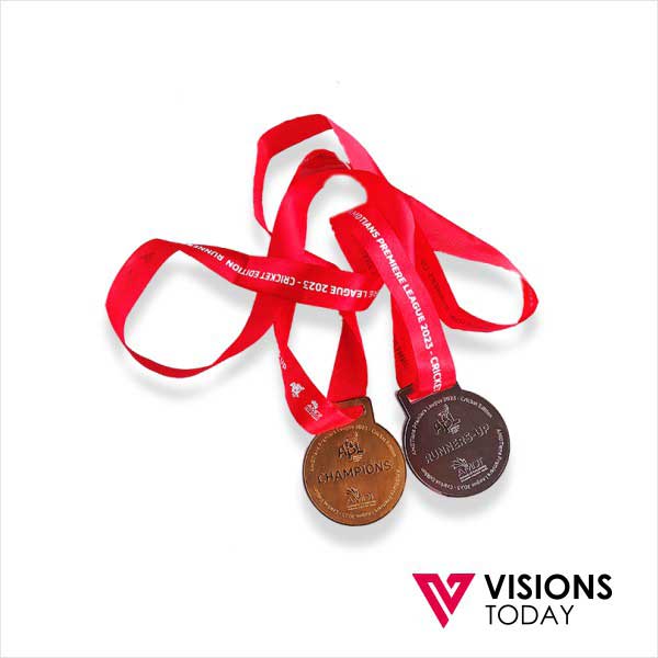 Visions Today supplies metal award medals printing in Colombo, Sri Lanka. We offer premium quality metal medals with high quality engraving and printing