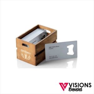 Customized Rustic Wooden Visiting Card Holder