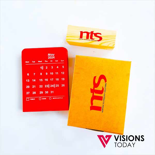 Kraft wooden calendar with branding in Sri Lanka. We make wide range of eco friendly wooden corporate gifts including wooden calendars.
