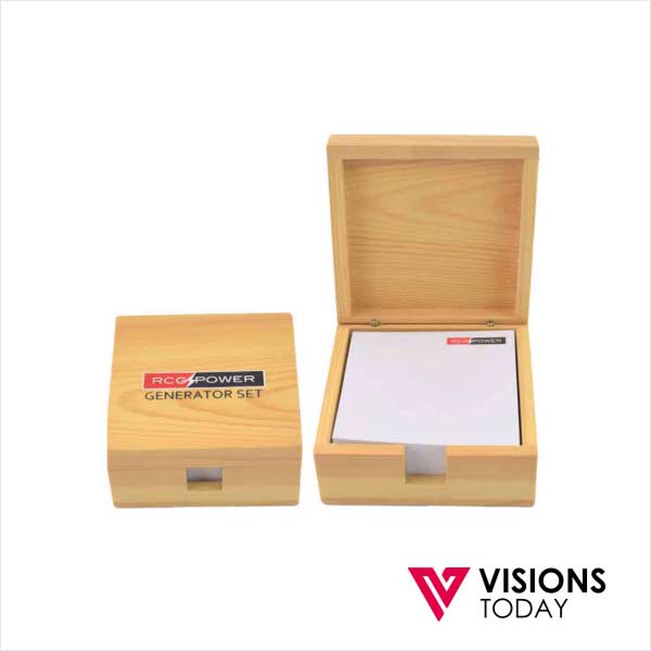 Visions Today offers wooden memo holders in Colombo, Sri Lanka. Custom printed wooden memo holders are very useful corporate gift which brings your brand to the people. Everyone keeps memo holders on table and easy to see anyone visiting. It will be a real environment friendly gifts too.