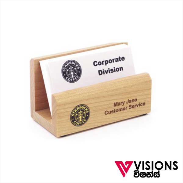 Wooden Visiting Card Holder Branding in Sri Lanka